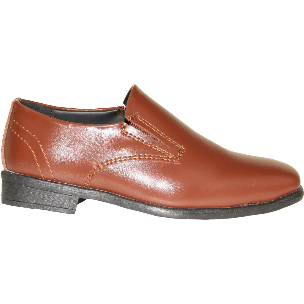 VANGELO Boy TUX-4KID Dress Shoe Formal Tuxedo for Prom, Wedding and School Uniform Black