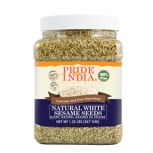 White Sesame Seeds Raw Unhulled - Calcium & Iron Superfood Jar