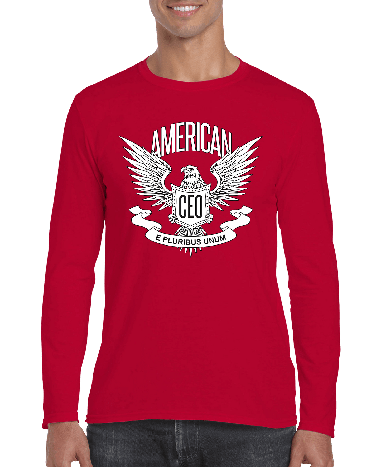 American CEO Patriotic Eagle Men's Long Sleeve Shirt